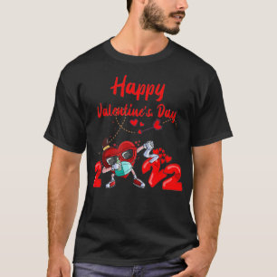 Dabbing Heart In A Mask Happy Valentines Day 2022 T-Shirt