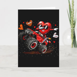 Dabbing Heart Monster Truck Baseball Football Men Card