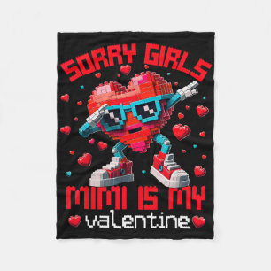 Dabbing Heart Sorry Girls Mimi Valentine Building Fleece Blanket