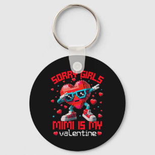 Dabbing Heart Sorry Girls Mimi Valentine Building Key Ring