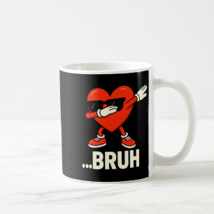 Dabbing Heart Sungles ...bruh Meme Funny Valentine Coffee Mug