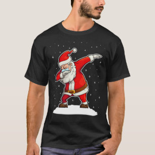 Dabbing Hipster Santa Wearing Mask Quarantine Chri T-Shirt