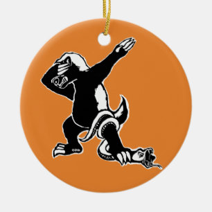 Dabbing Honey badger Ceramic Tree Decoration