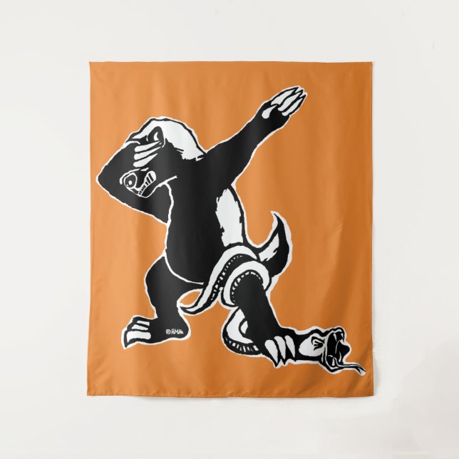 Dabbing Honey badger Tapestry (Front)