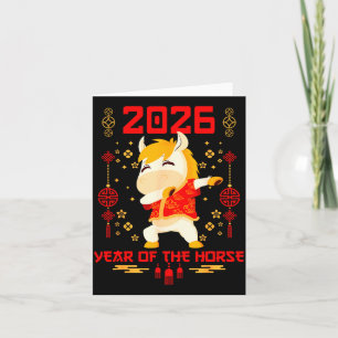 Dabbing Horse Chinese New Year Of The Horse2026 Card