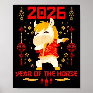 Dabbing Horse Chinese New Year Of The Horse2026  Poster