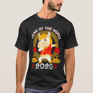 Dabbing Horse Chinese New Year Of The Horse2026 T-Shirt