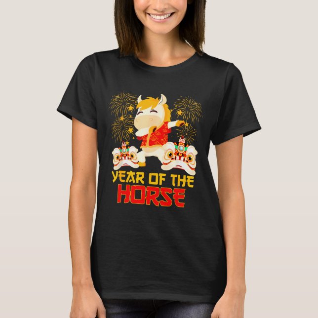 Dabbing Horse Chinese New Year Of The Horse2026  T-Shirt (Front)