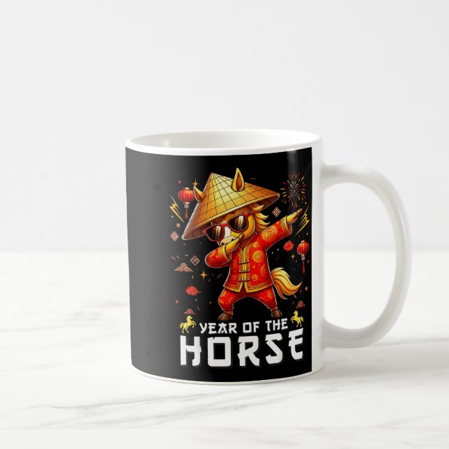Dabbing Horse Lunar Chinese New Year Of The Horse  Coffee Mug (Right)