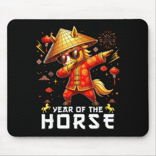 Dabbing Horse Lunar Chinese New Year Of The Horse Mouse Pad