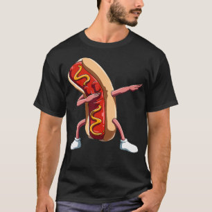 Dabbing Hot Dog Dab Hot Dog Lovers National Hot T-Shirt