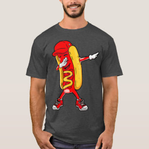 Dabbing Hot Dog Doing Hip Hop Dab Dance Funny T-Shirt