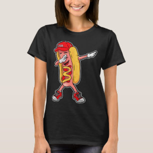 Dabbing Hot Dog T Shirt 4th Of July Hotdog Merica