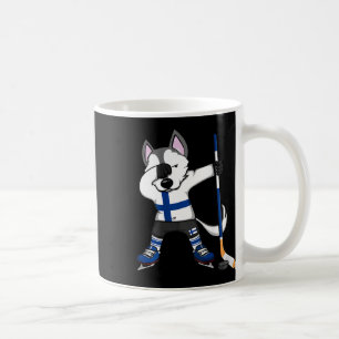 Dabbing Husky Finland Ice Hockey Lovers Jersey Win Coffee Mug