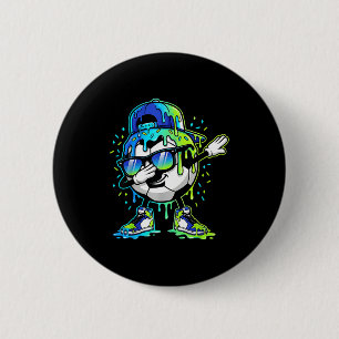 Dabbing Ice Cream Sprinkles Soccer Drip Boys Kids 6 Cm Round Badge