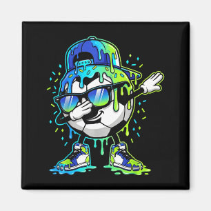 Dabbing Ice Cream Sprinkles Soccer Drip Boys Kids Magnet