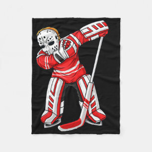 Dabbing Ice Hockey Player Funny Boys Girls Kids Da Fleece Blanket