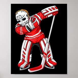 Dabbing Ice Hockey Player Funny Boys Girls Kids Da Poster