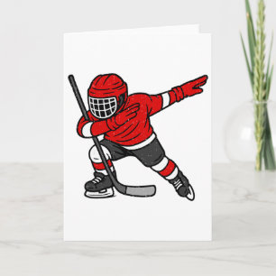 Dabbing Ice Hockey Player Sports Athlete Dab Dance Card