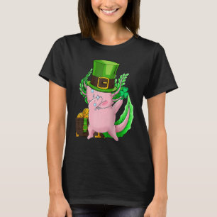 Dabbing Irish Axolotl Saint Patrick Day T-Shirt