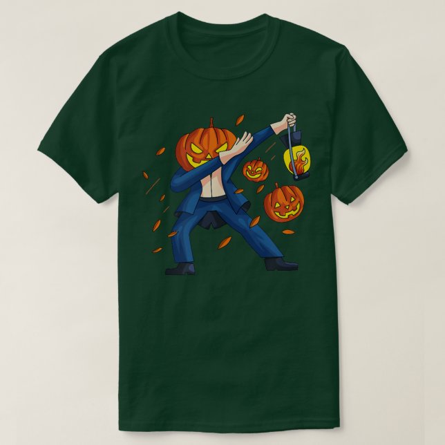 Dabbing Jack Lantern  T-Shirt (Design Front)