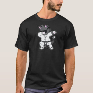 Dabbing Karate Cat For Karate Girls Raglan T-Shirt