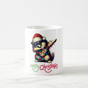 Dabbing Keeshond Dog Sunglasses Cute Christmas on  Coffee Mug
