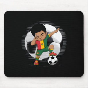 Dabbing Kid Soccer Bolivian Flag Bolivia Roots Bol Mouse Pad