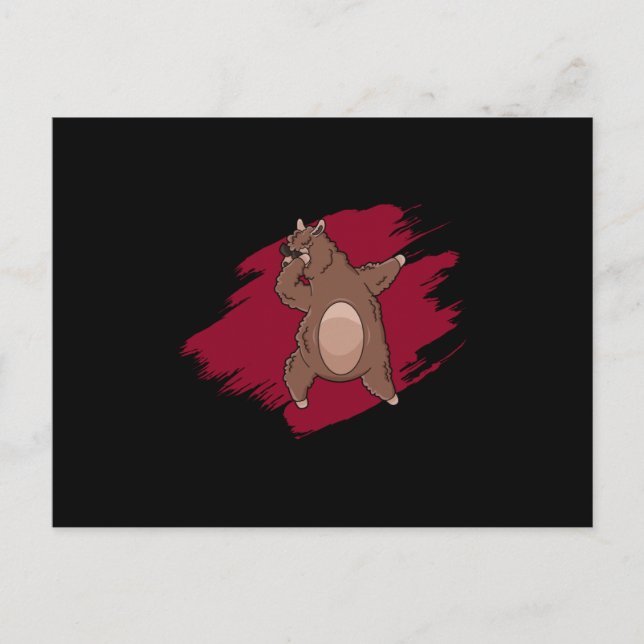 Dabbing Lama Dab Alpaca Funny Kids Gift Idea Cool Postcard (Front)
