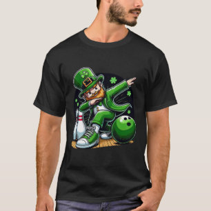 Dabbing Leprechaun Bowling Irish Bowler St Patrick T-Shirt
