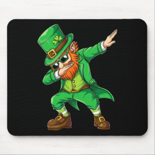Dabbing Leprechaun Funny Gifts Men Kids Boys St Pa Mouse Pad