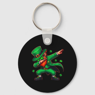 Dabbing Leprechaun Funny Men Kids Boys St Patricks Key Ring