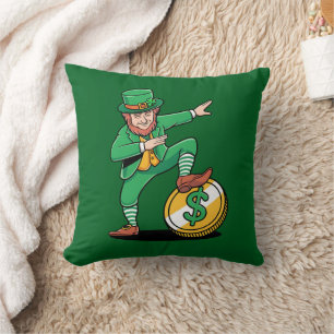 Dabbing Leprechaun Funny St Patrick's Day Cushion