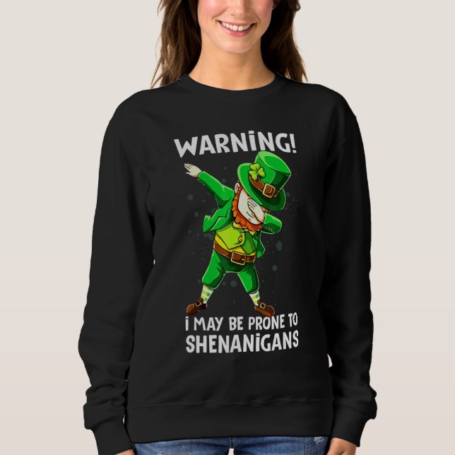 Dabbing Leprechaun Shenanigans Irish Sweatshirt (Front)