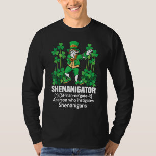 Dabbing Leprechaun Shenanigator Definition Saint P T-Shirt