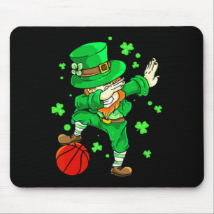 Dabbing Leprechaun St Patricks Day Boys Men Basket Mouse Pad