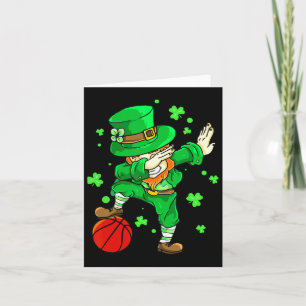 Dabbing Leprechaun St Patricks Day Boys Men Bysket Card