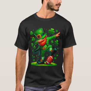 Dabbing Leprechaun St Patricks Day Footbyll Boy Me T-Shirt