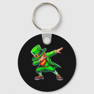 Dabbing Leprechaun St Patricks Day Funny Irish Men Key Ring