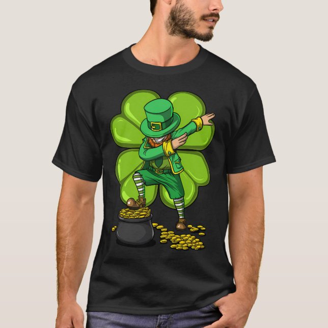 Dabbing Leprechaun T-Shirt (Front)