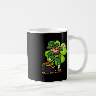 Dabbing Leprechaun With Clover St Patrick's Day Coffee Mug