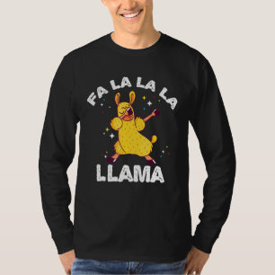 Dabbing Llama Xmas FA LA LA LA Alpaca Dab Party T-Shirt