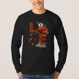 Dabbing Love Turkey Stethoscope Nurse Life Thanksg T-Shirt
