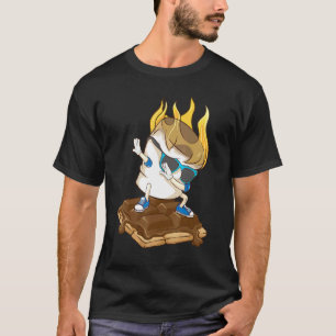 Dabbing Marshmallow Smores Cool Camping Dance T-Shirt