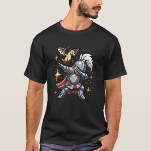 Dabbing Mediaeval Knight Dragon Funny Renaissance T-Shirt
