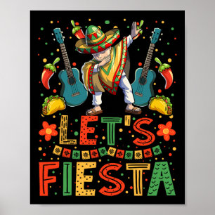 Dabbing Mexican Cinco De Mayo Shirt Women And Men Poster