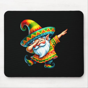 Dabbing Mexican Gnome Sombrero Cinco De Mayo Fiest Mouse Pad