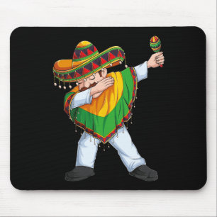 Dabbing Mexican Man Poncho Sombrero Cinco De Mayo Mouse Pad