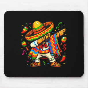 Dabbing mexican poncho cinco de mayo boys men mouse pad