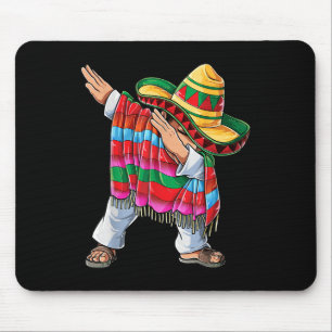 Dabbing Mexican Poncho Cinco De Mayo Boys Men Shor Mouse Pad
